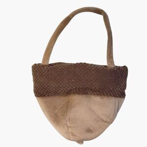 Acorn Shaped Halloween Treat Bag Brown Tan